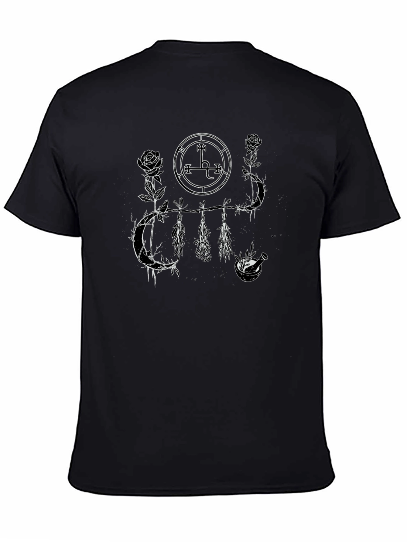 Occult Floral Black T-Shirt