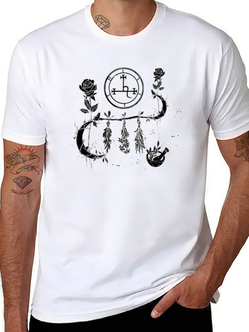 Occult Floral Black T-Shirt