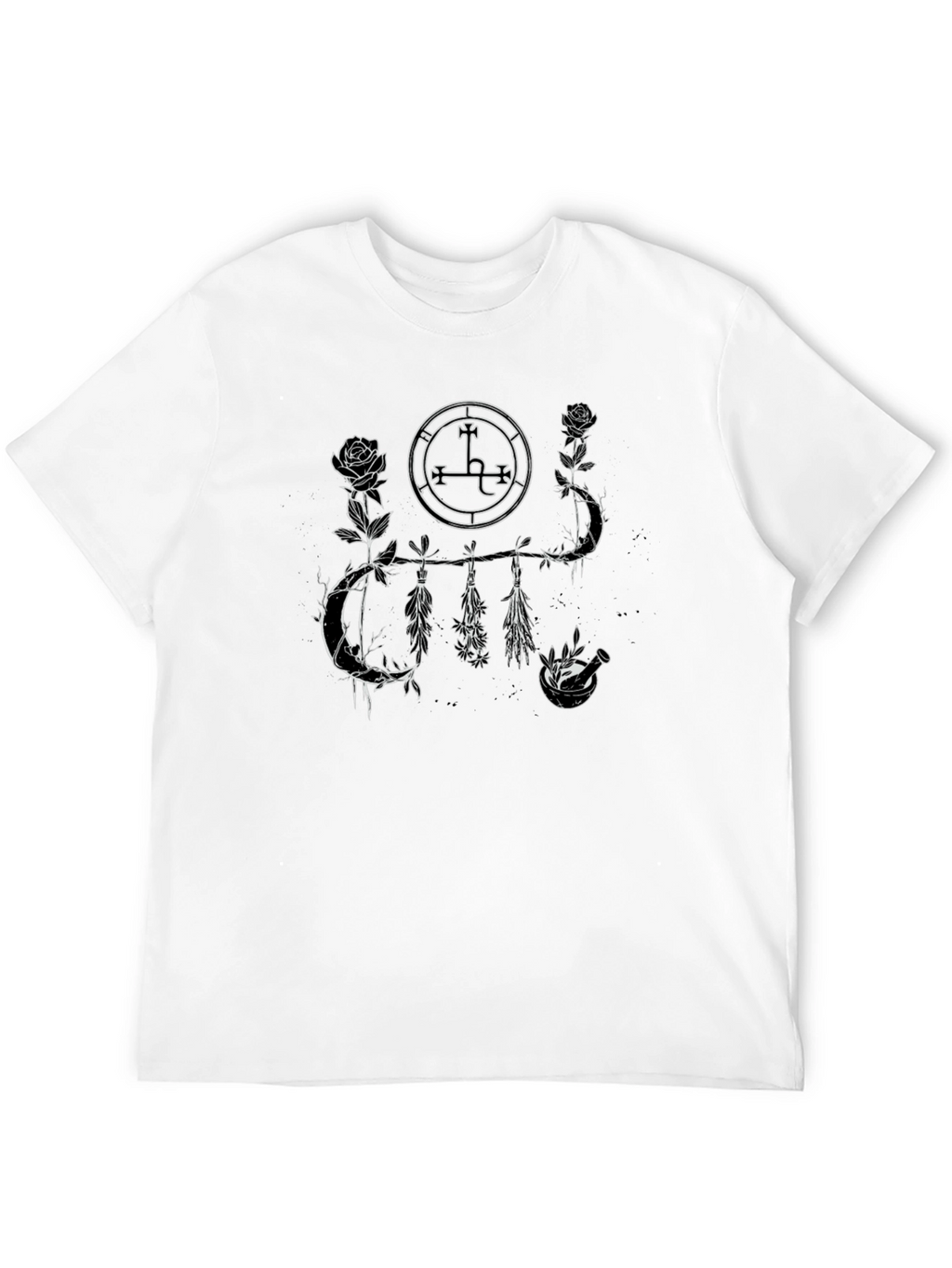 Occult Floral Black T-Shirt