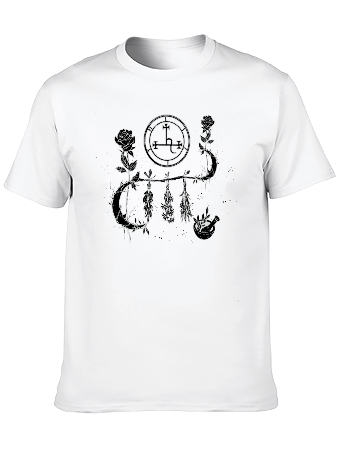 Occult Floral Black T-Shirt