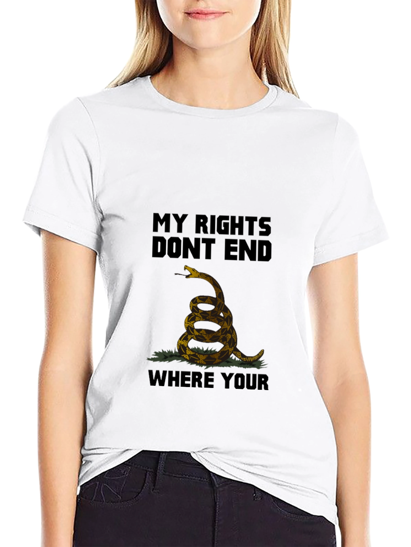 My Rights Dont End Snake Tee