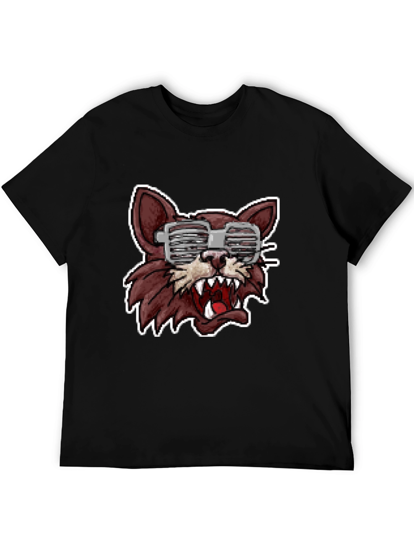 Wolf Graphic Tee - Fun Pixelated Design