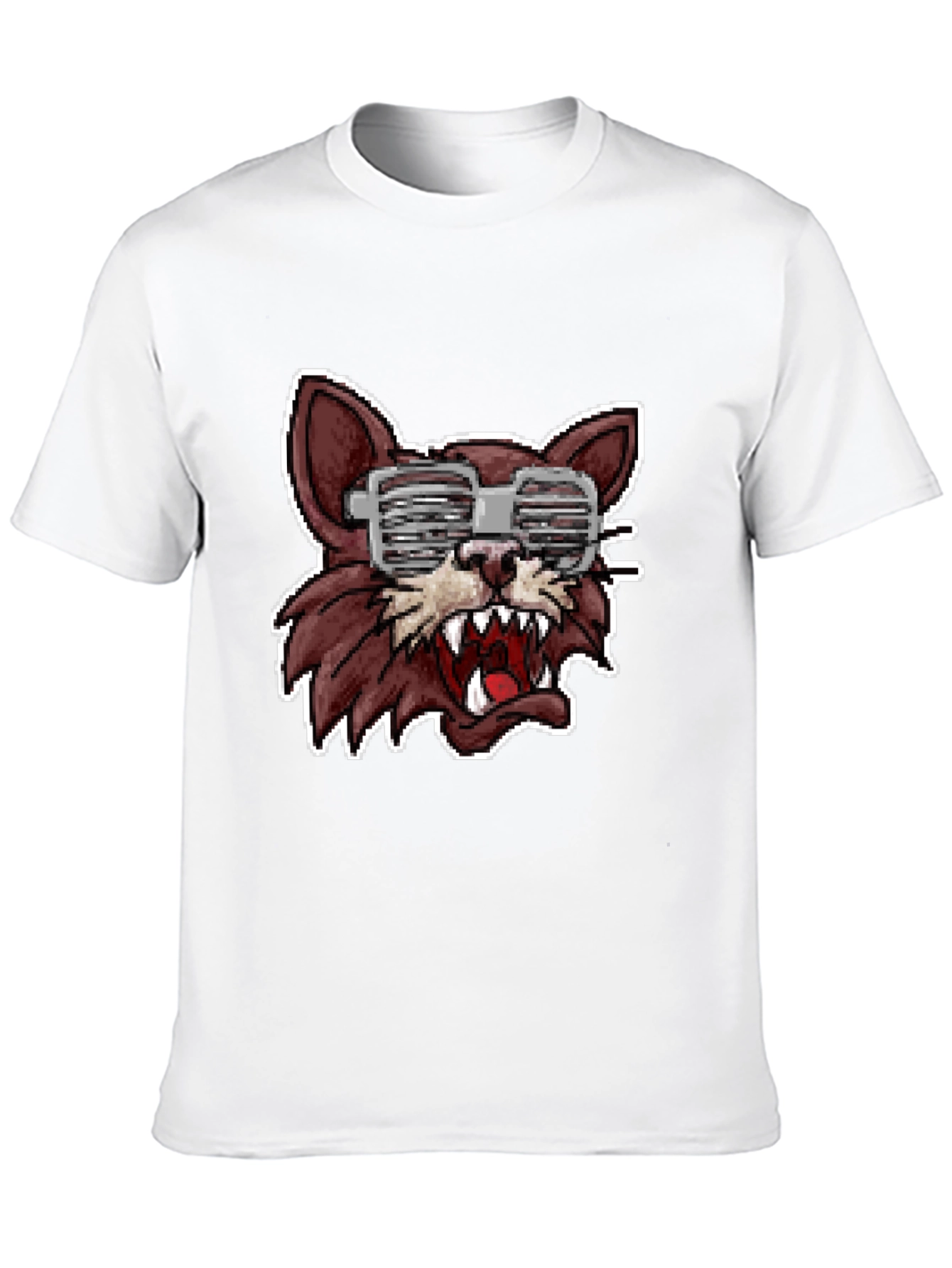 Wolf Graphic Tee - Fun Pixelated Design