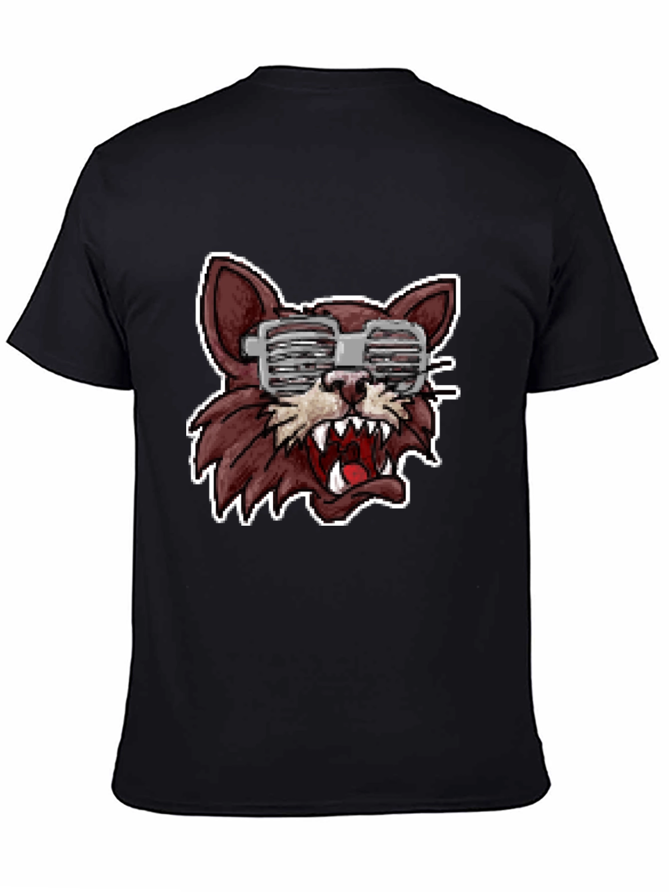 Wolf Graphic Tee - Fun Pixelated Design