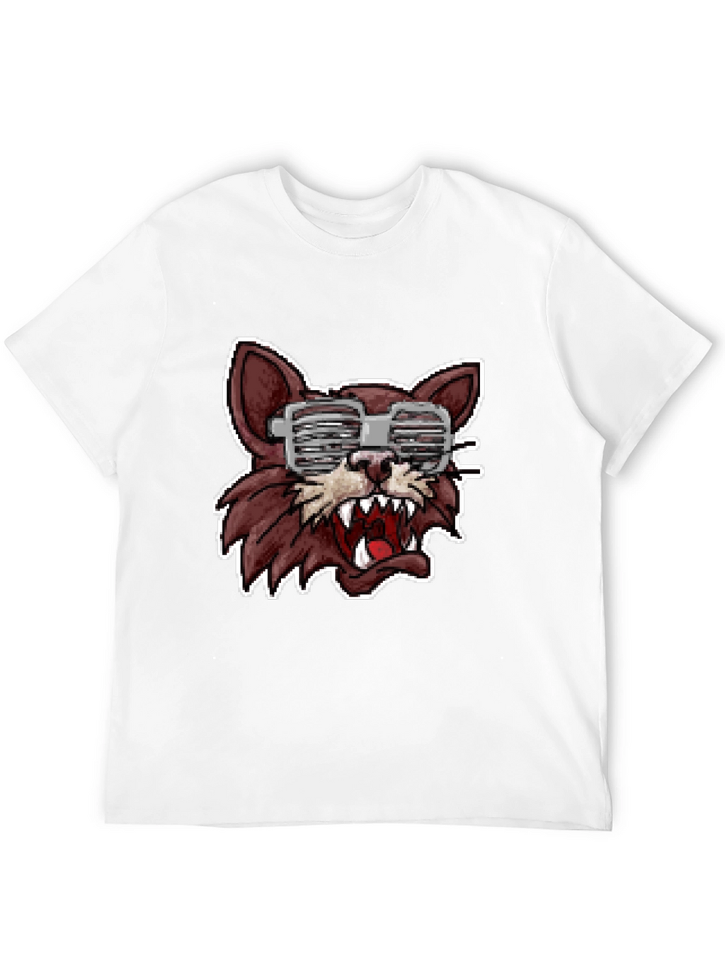 Wolf Graphic Tee - Fun Pixelated Design