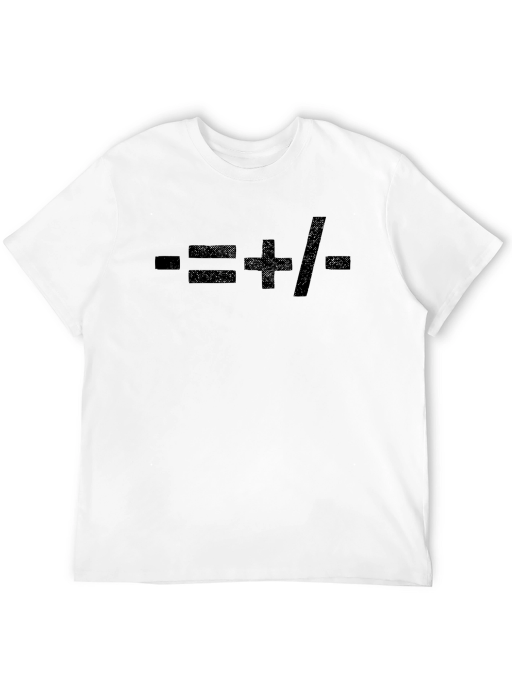 Math Symbol Graphic Print Black T-Shirt