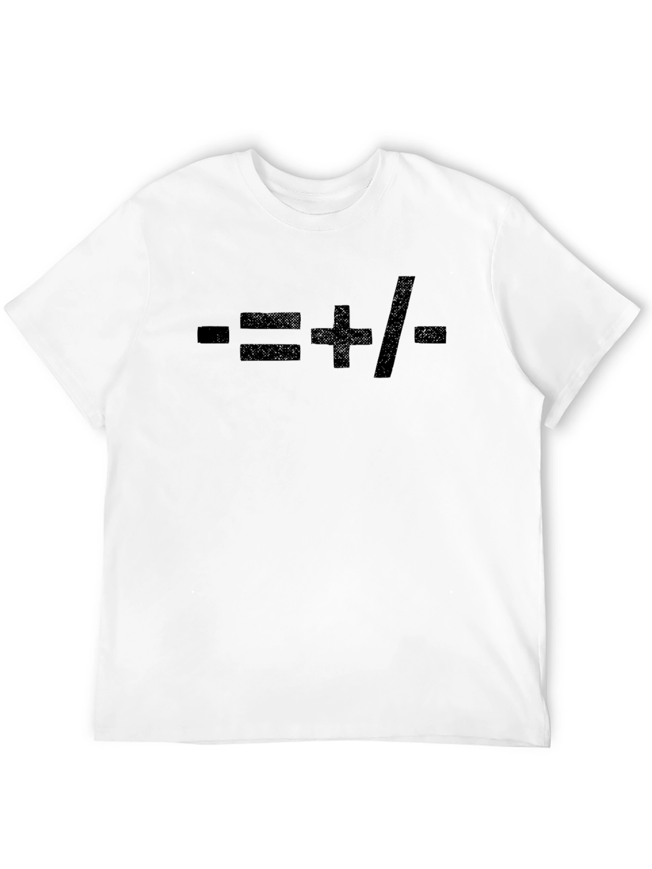 Math Symbol Graphic Print Black T-Shirt