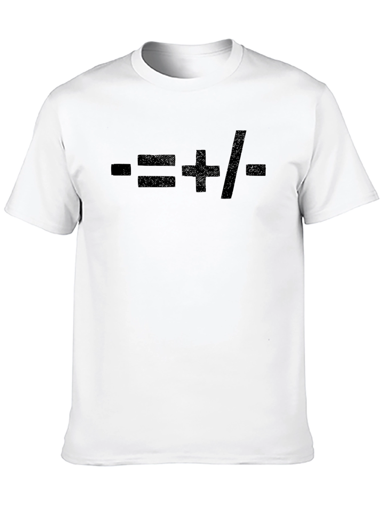 Math Symbol Graphic Print Black T-Shirt