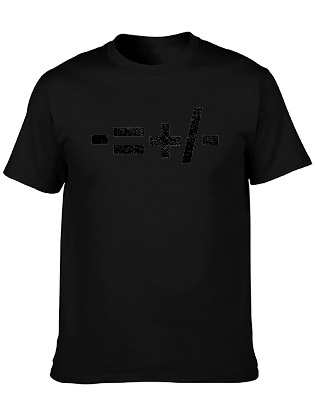 Math Symbol Graphic Print Black T-Shirt