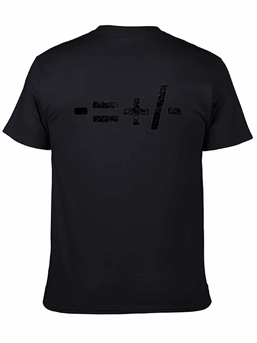 Math Symbol Graphic Print Black T-Shirt