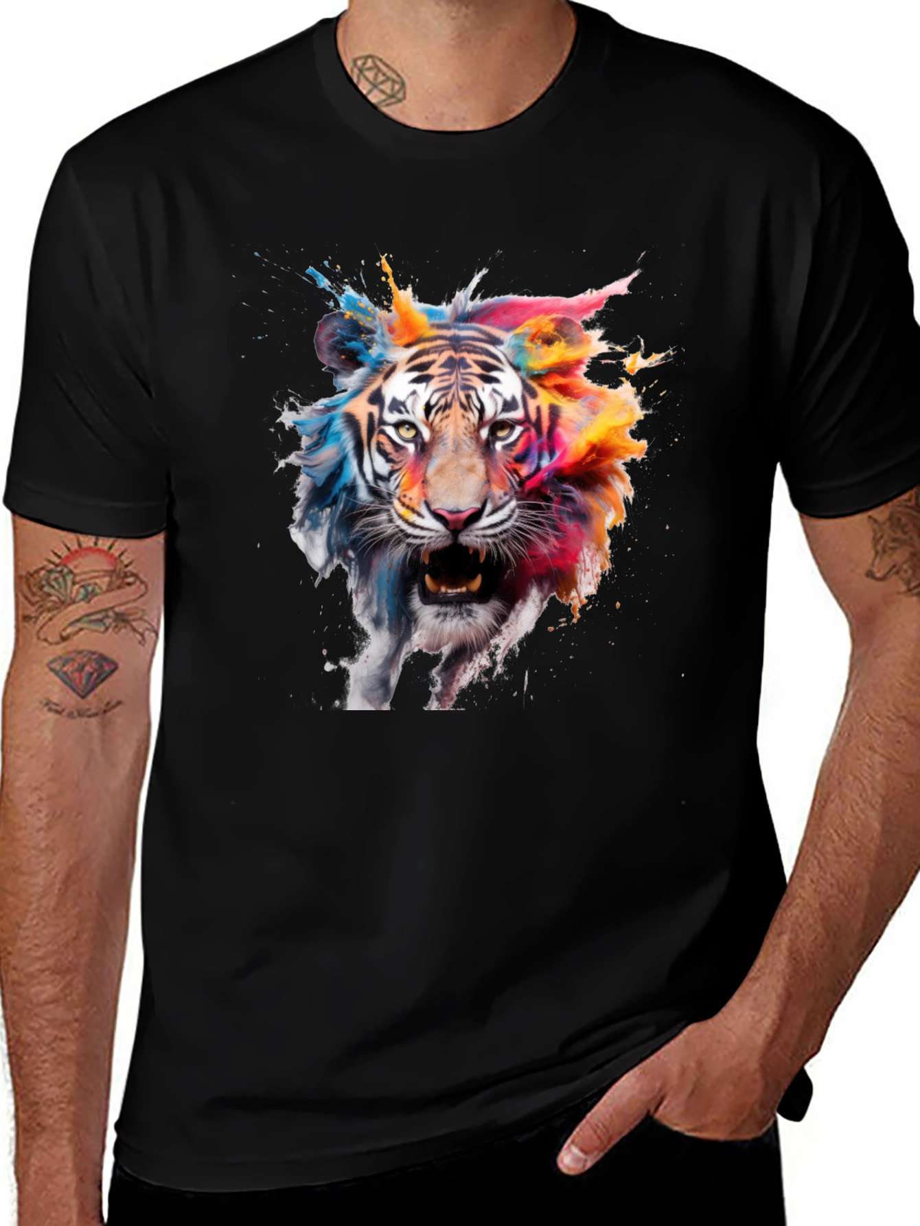 Vibrant Tiger Graphic T-Shirt - Bold & Eye-Catching