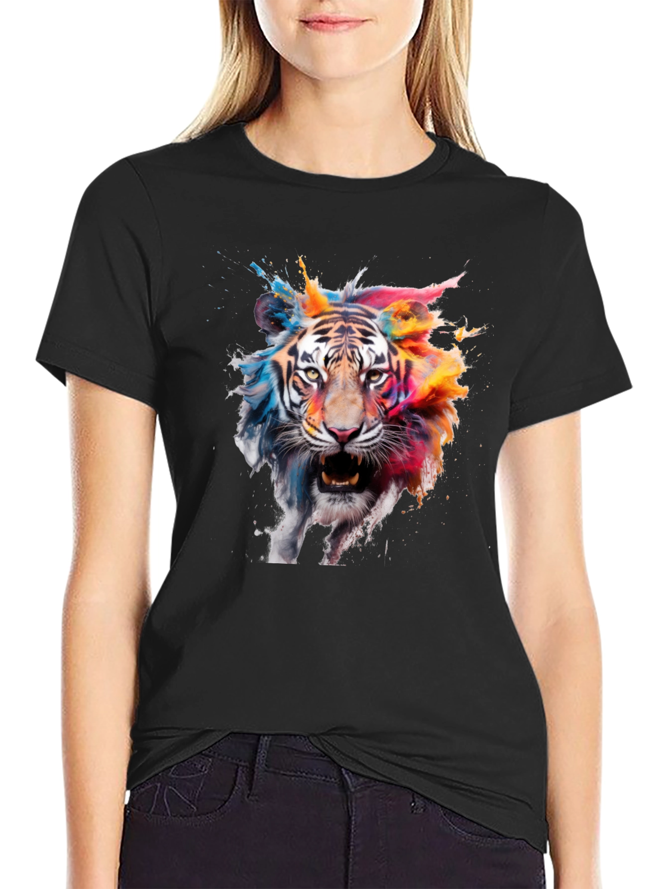 Vibrant Tiger Graphic T-Shirt - Bold & Eye-Catching