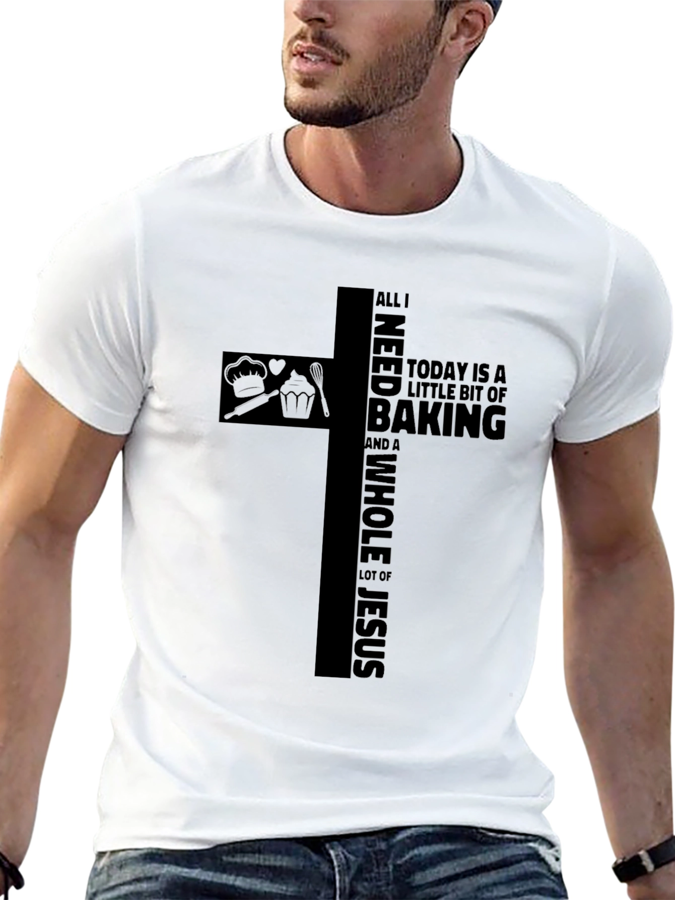 Baking & Jesus T-Shirt Black Christian Apparel