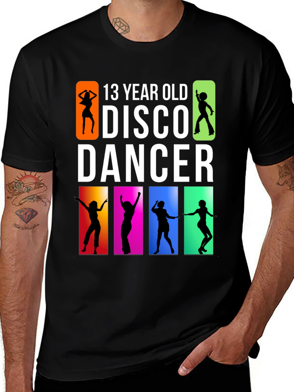 13 Year Old Disco Dancer Black T-Shirt