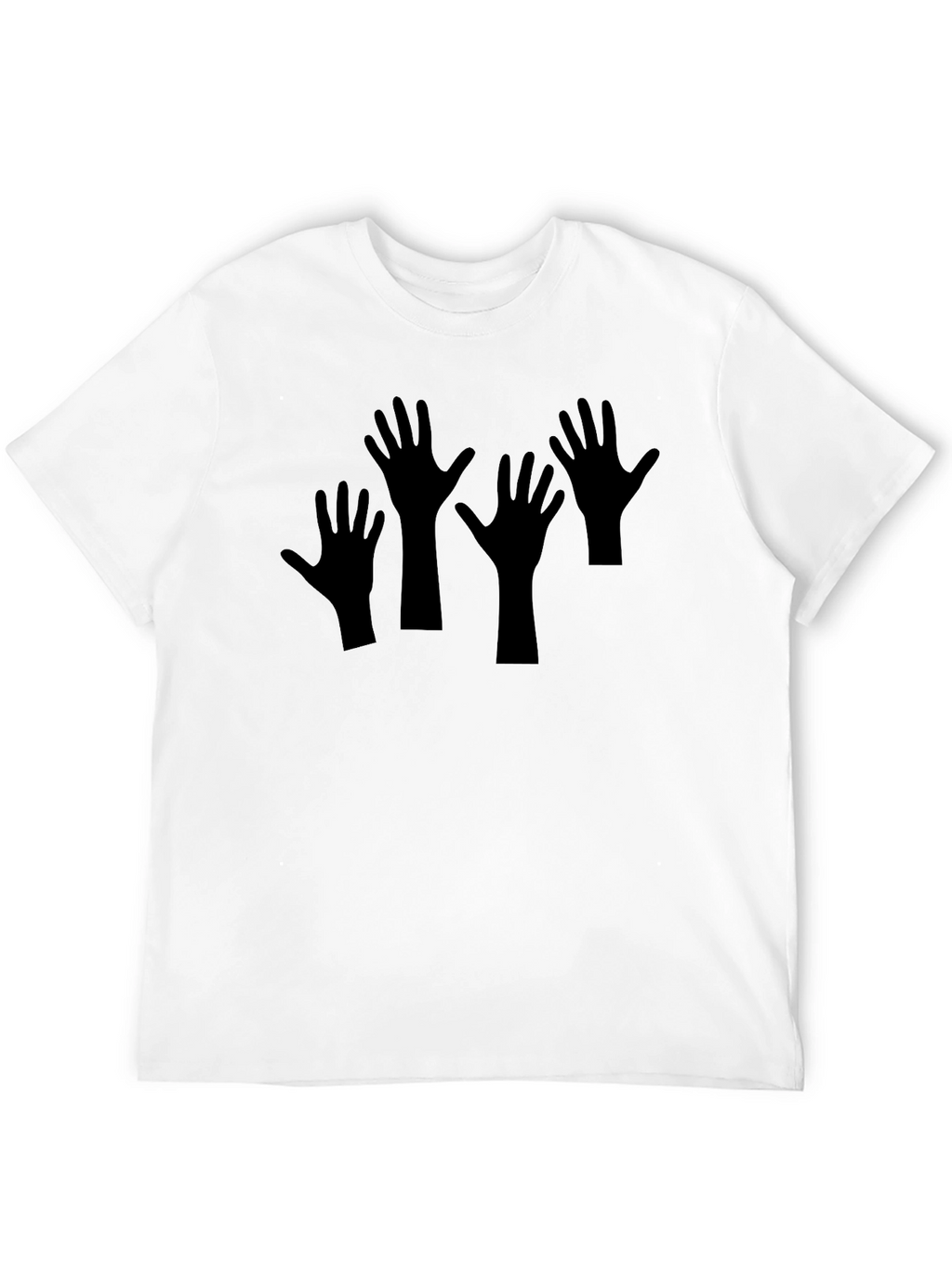 Black T-Shirt with Hand Graphic