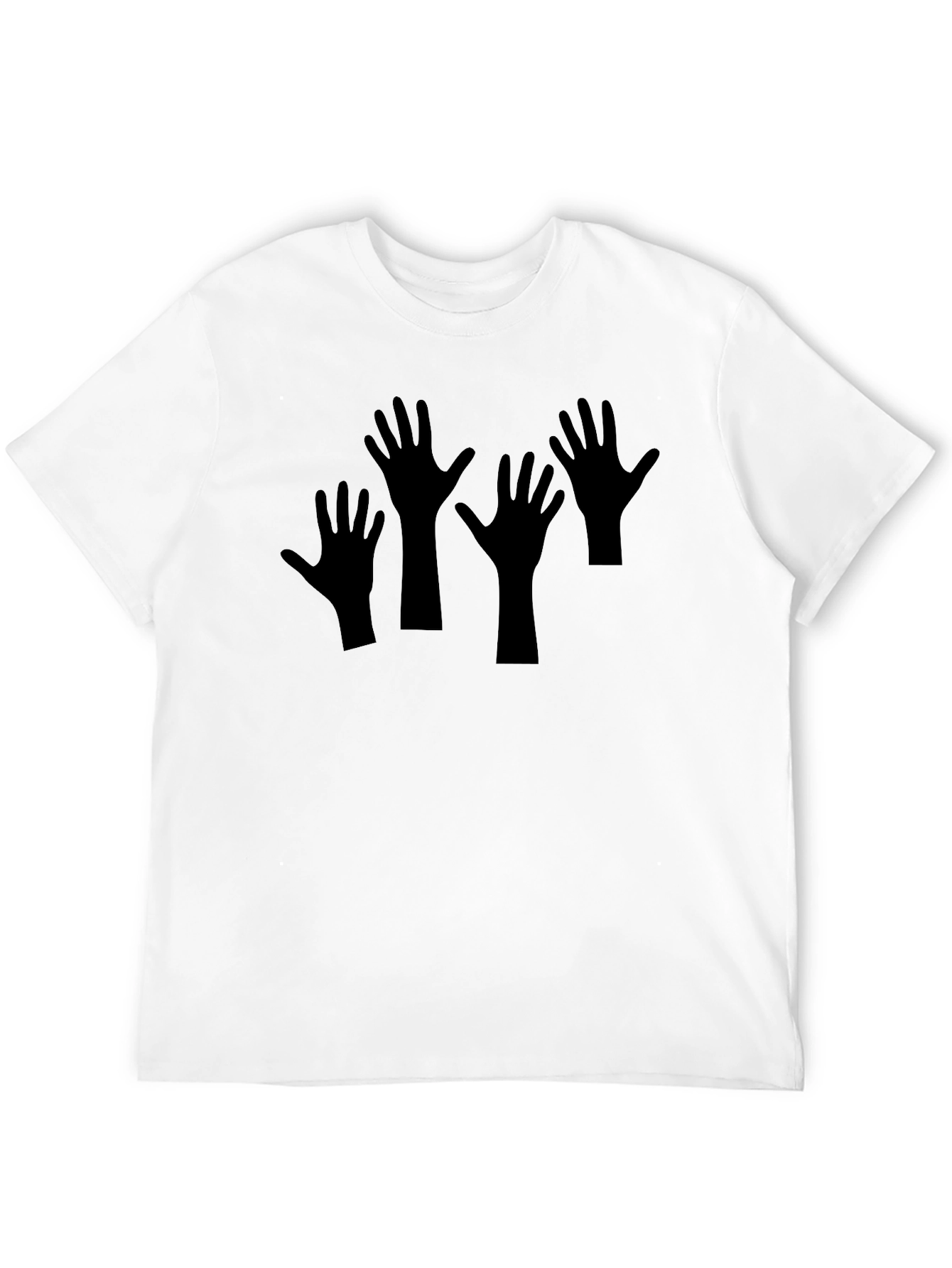 Black T-Shirt with Hand Graphic