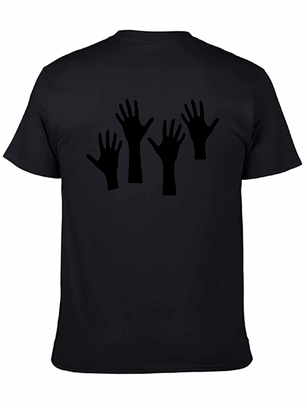 Black T-Shirt with Hand Graphic