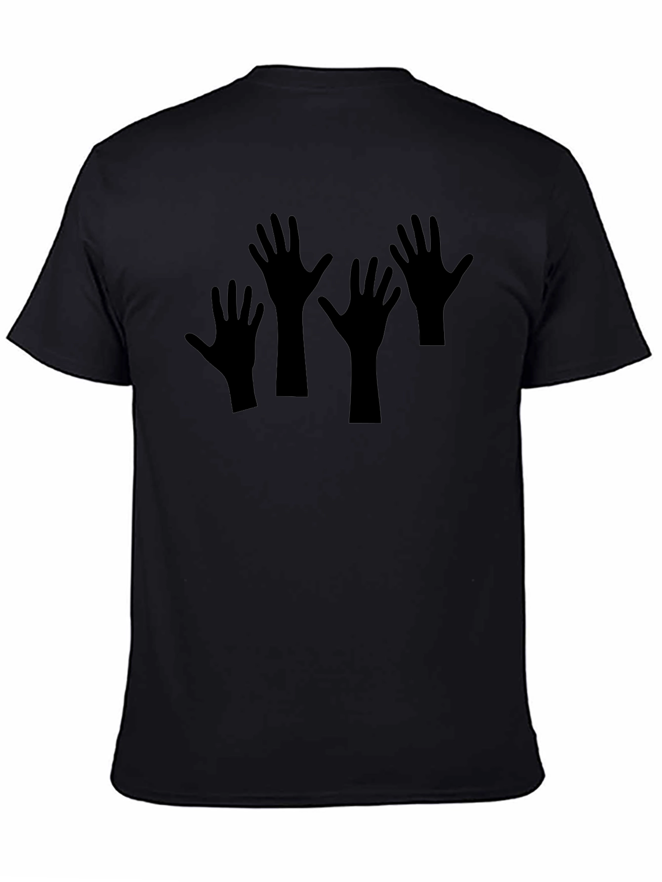 Black T-Shirt with Hand Graphic