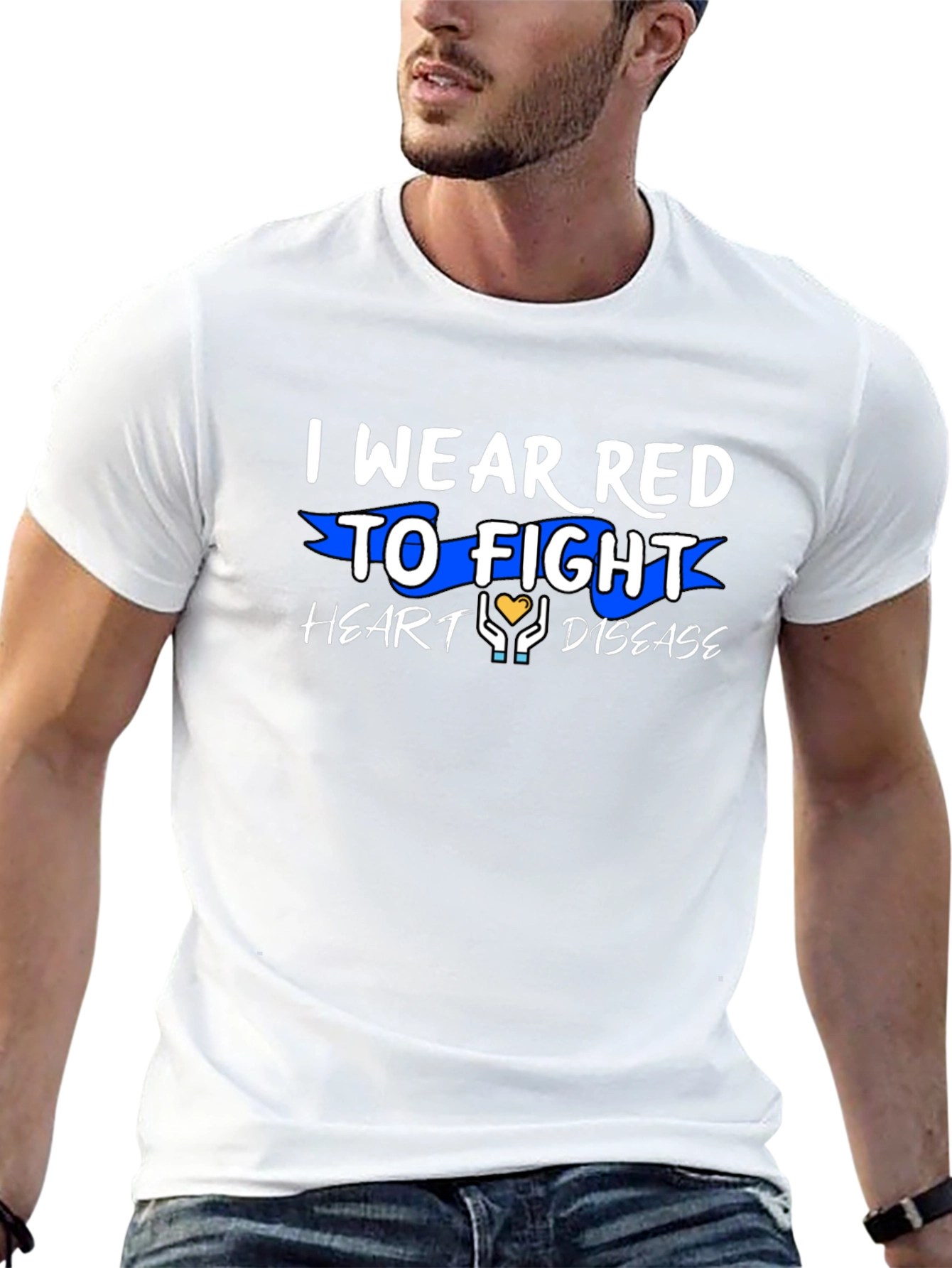 I Wear Red to Fight Heart Disease T-Shirt
