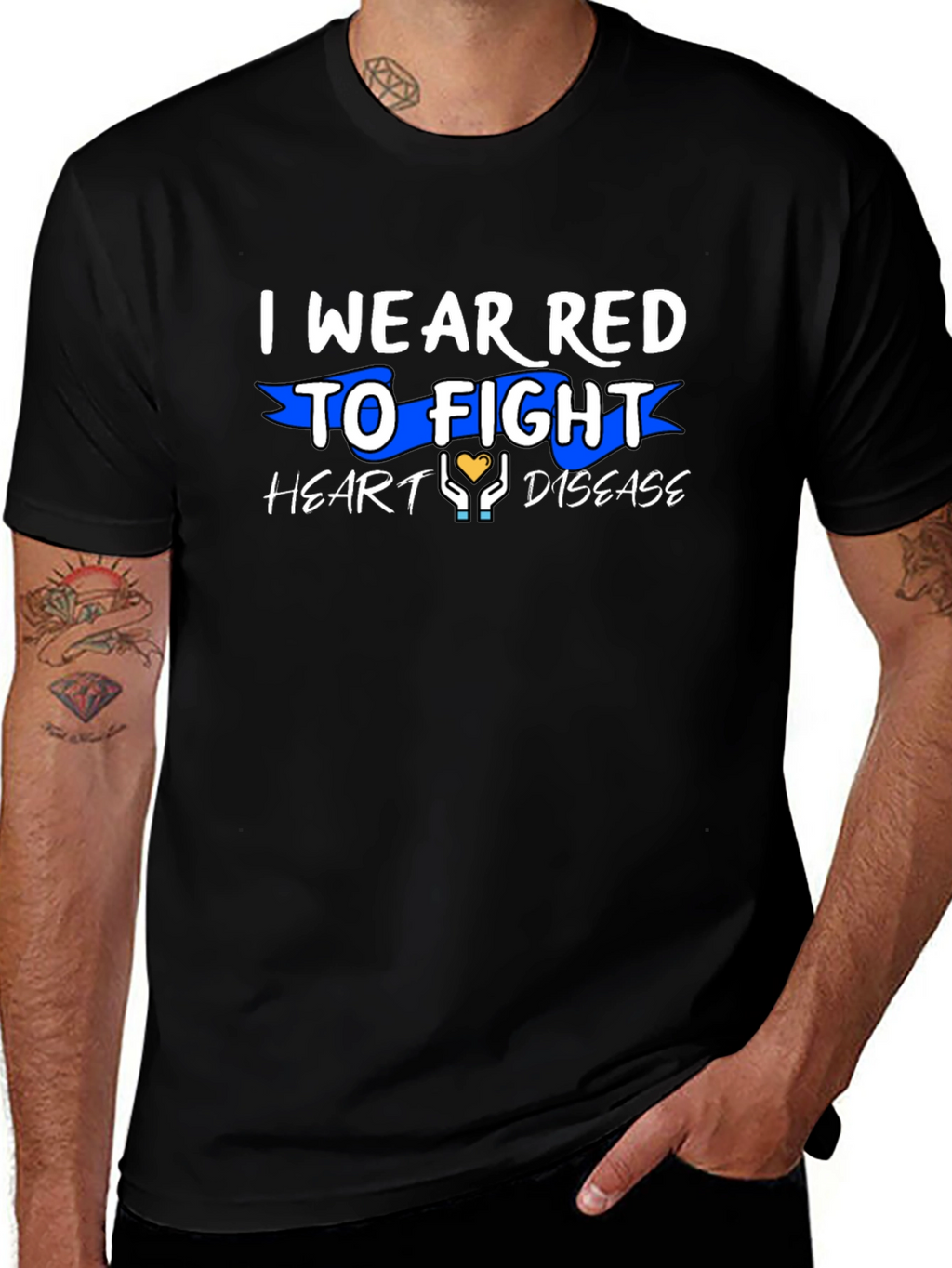 I Wear Red to Fight Heart Disease T-Shirt