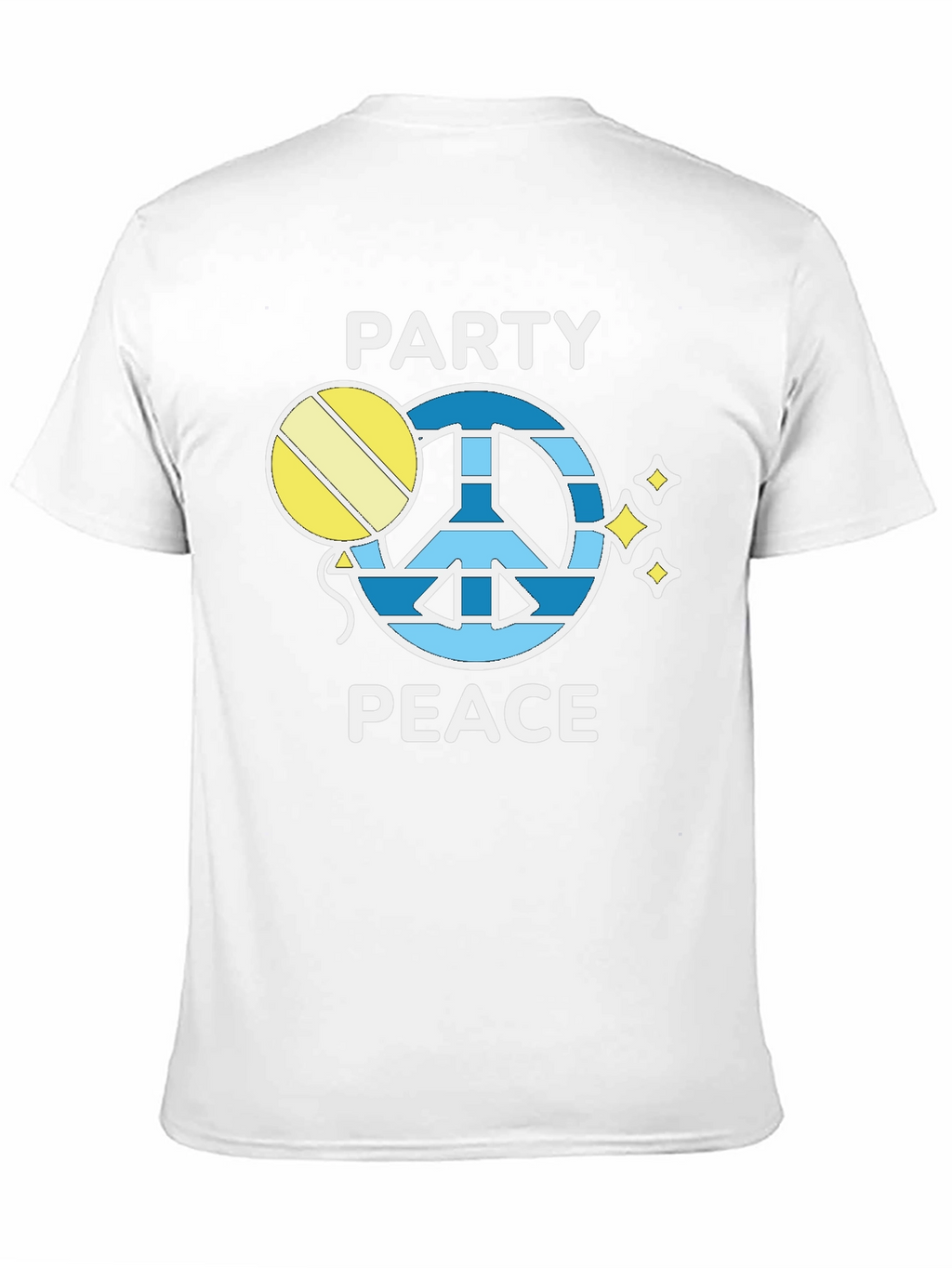 Party Peace T-Shirt - Black Crew Neck