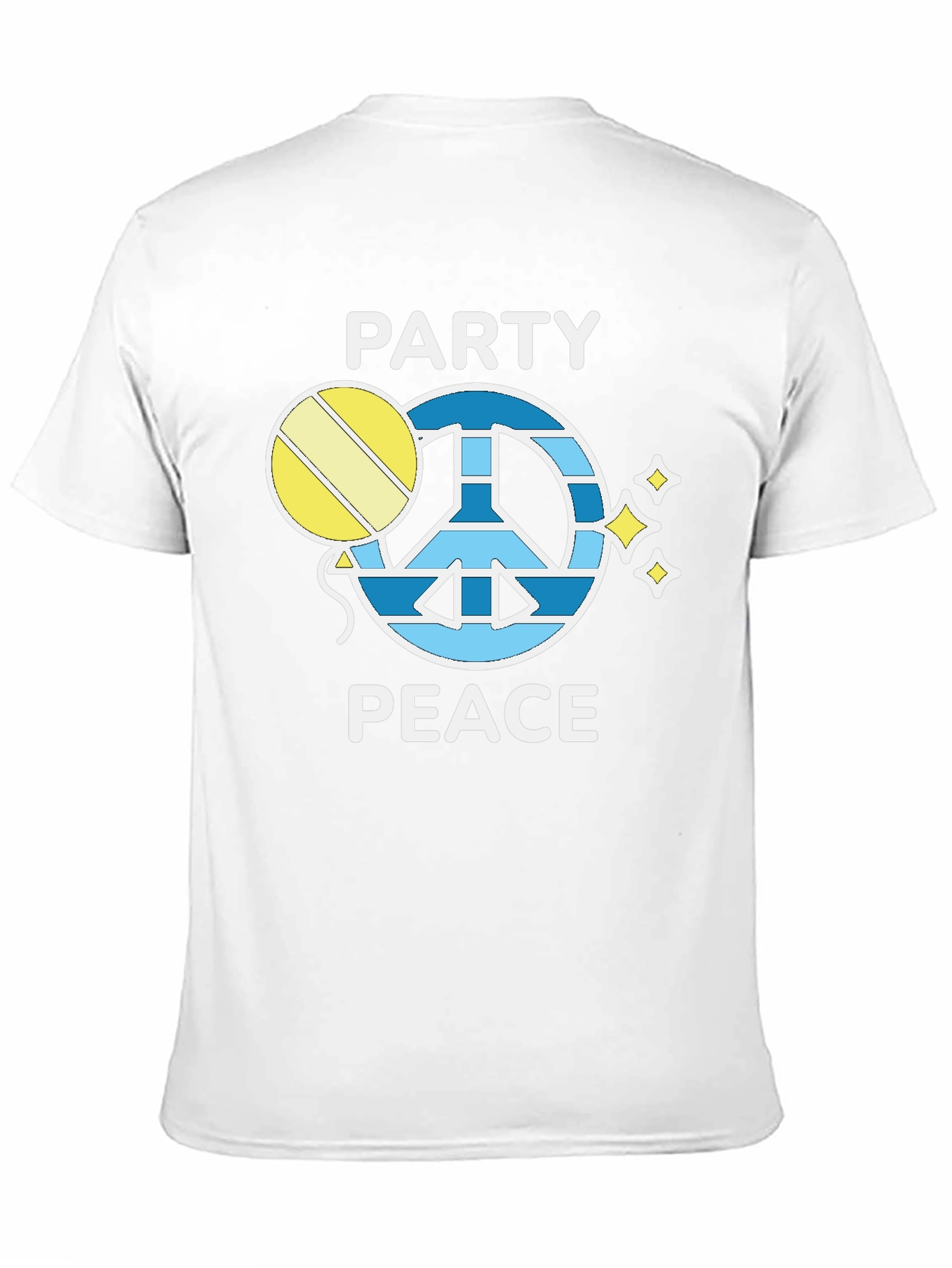 Party Peace T-Shirt - Black Crew Neck