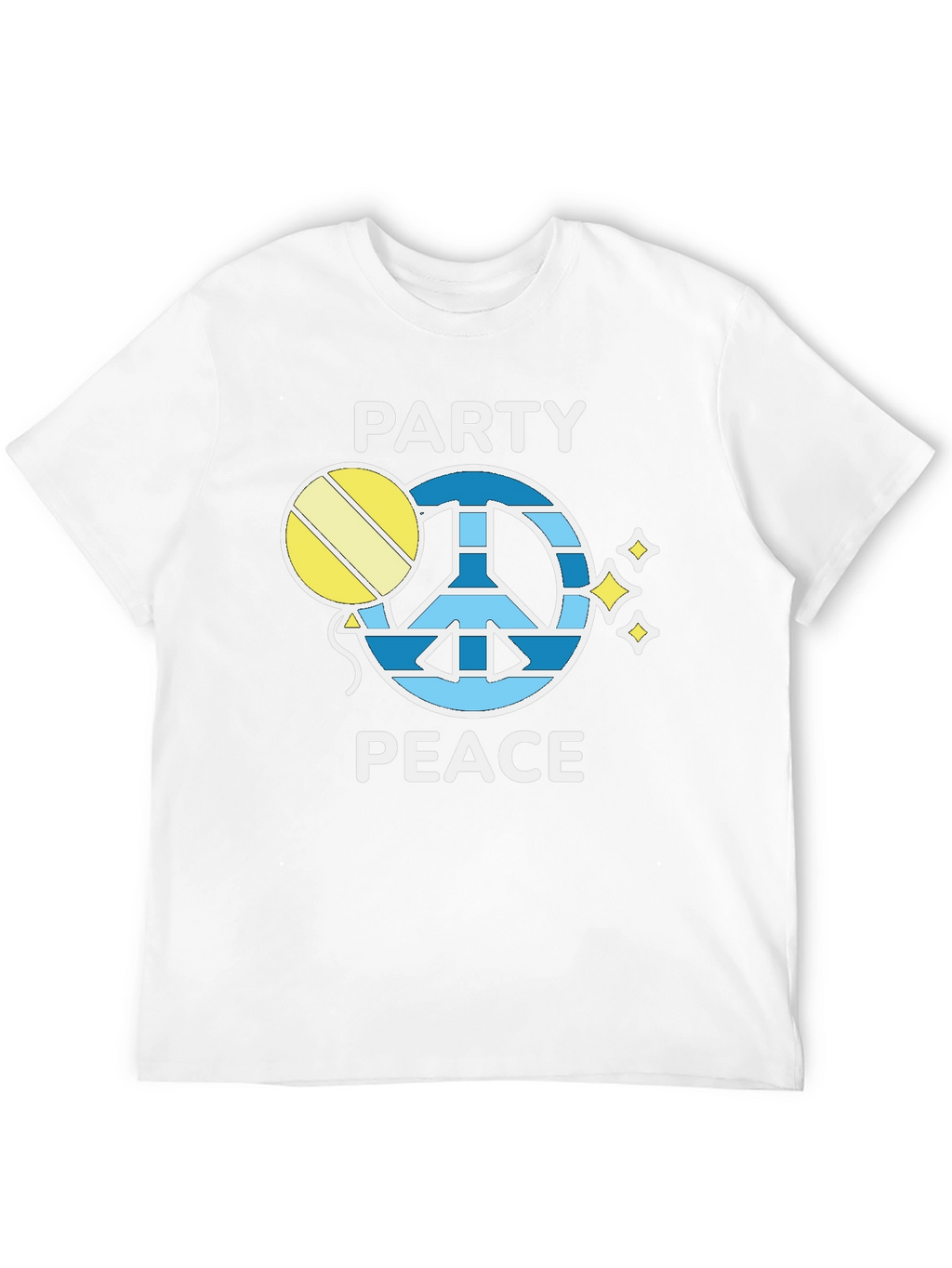 Party Peace T-Shirt - Black Crew Neck