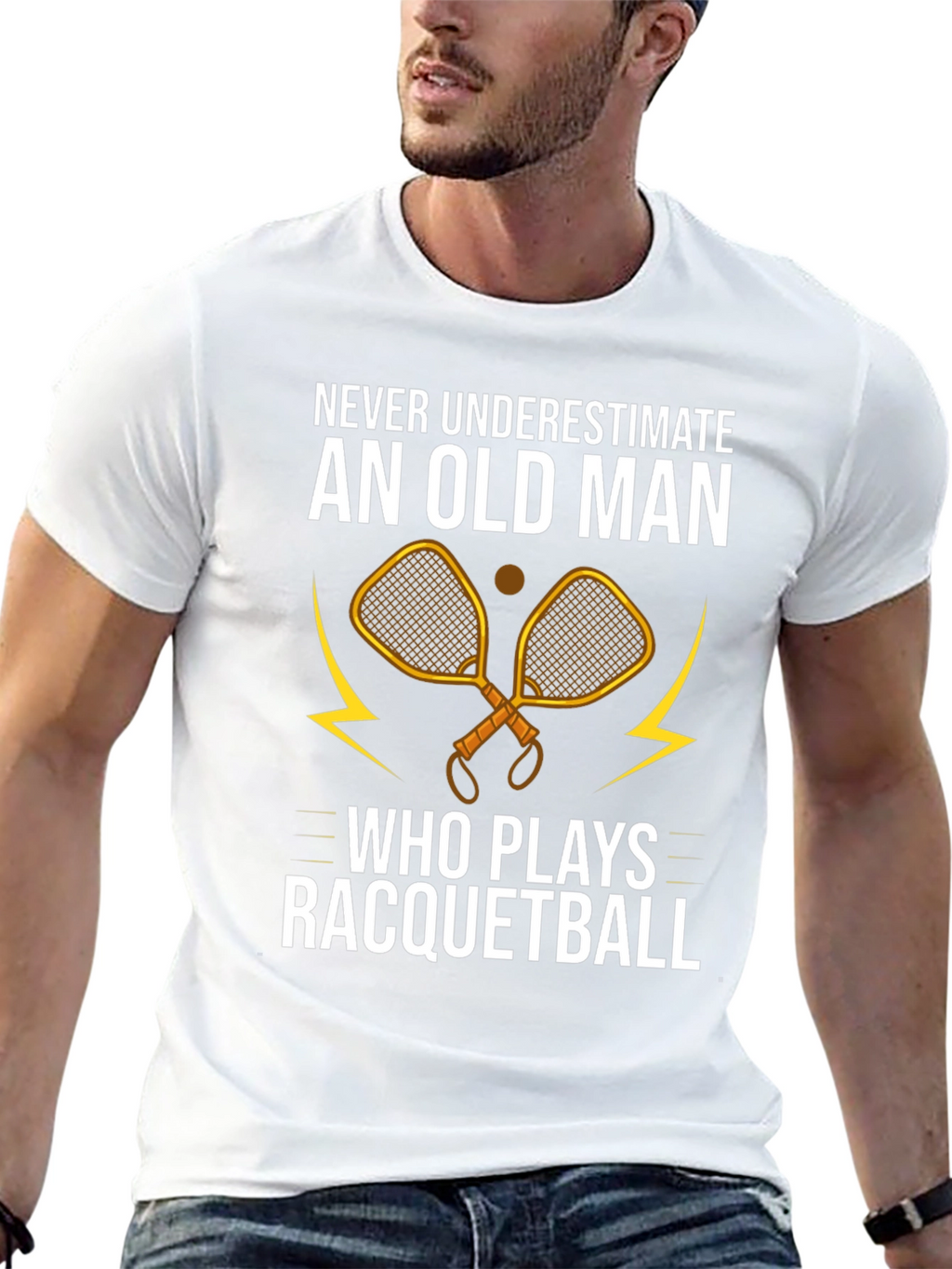 Old Man Racquetball Graphic Tee