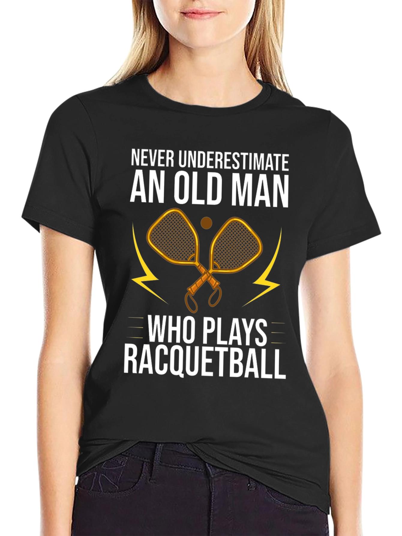 Old Man Racquetball Graphic Tee