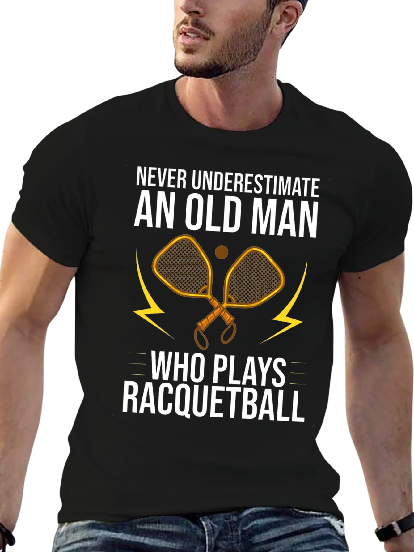 Old Man Racquetball Graphic Tee