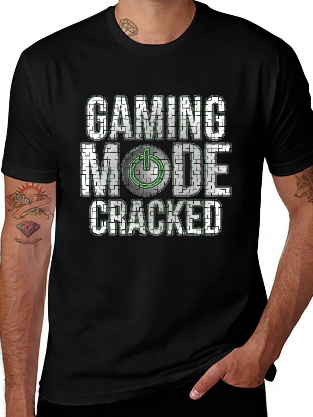 Gaming Mode Cracked T-Shirt - Gamer Apparel