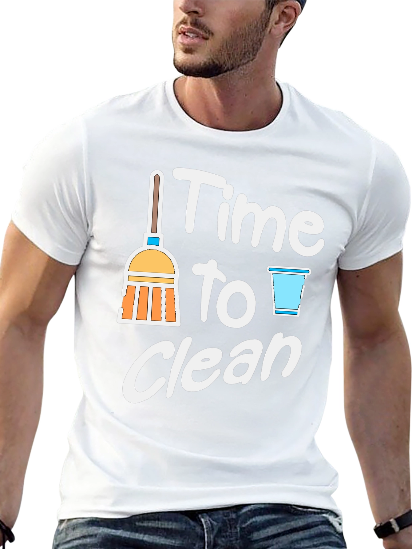 Time to Clean Graphic T-Shirt