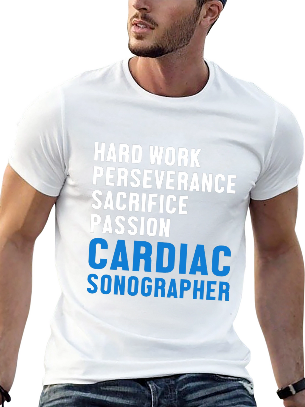 Cardiac Sonographer T-Shirt - Hard Work Passion
