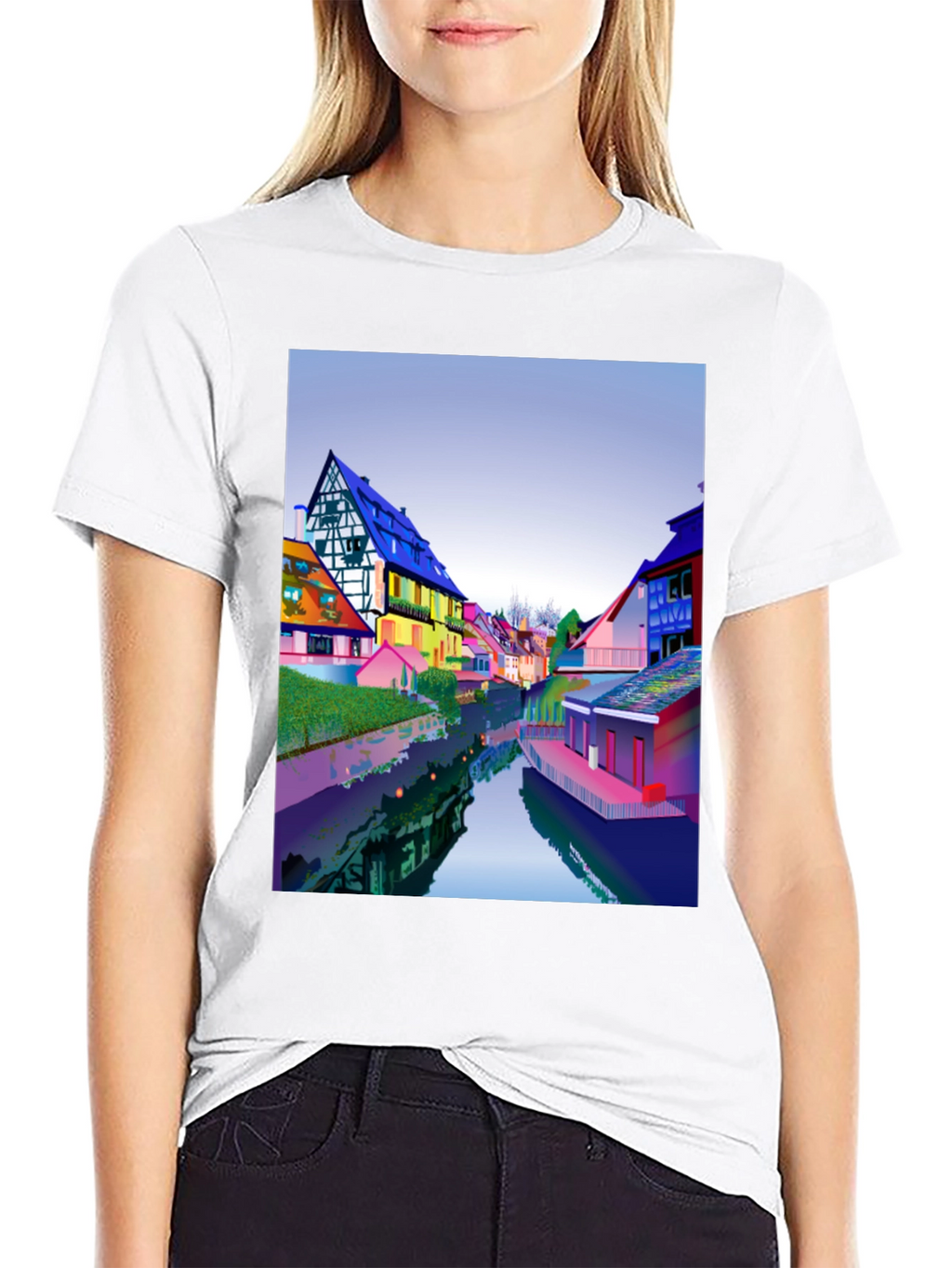 Colorful Townscape T-Shirt