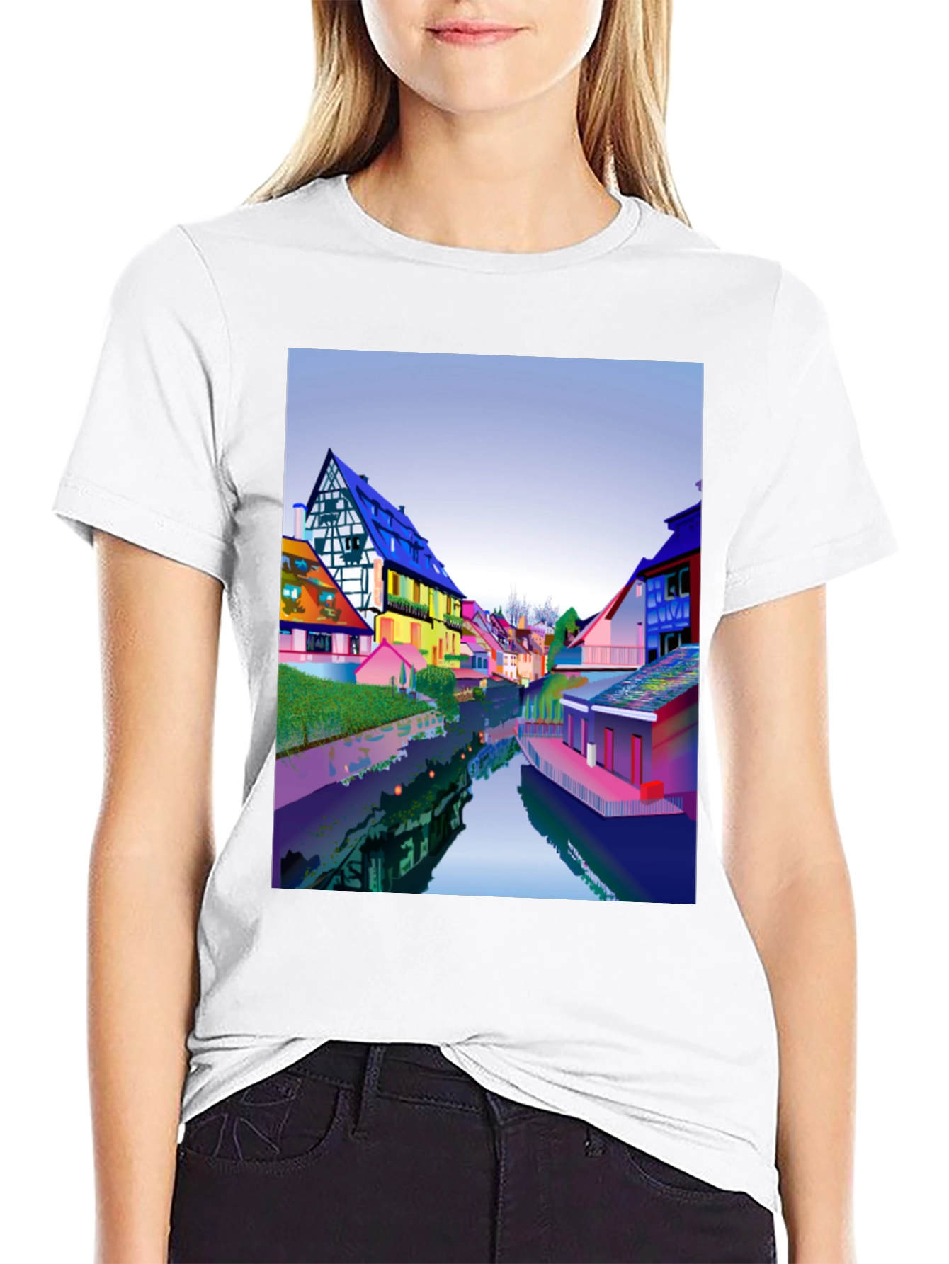 Colorful Townscape T-Shirt