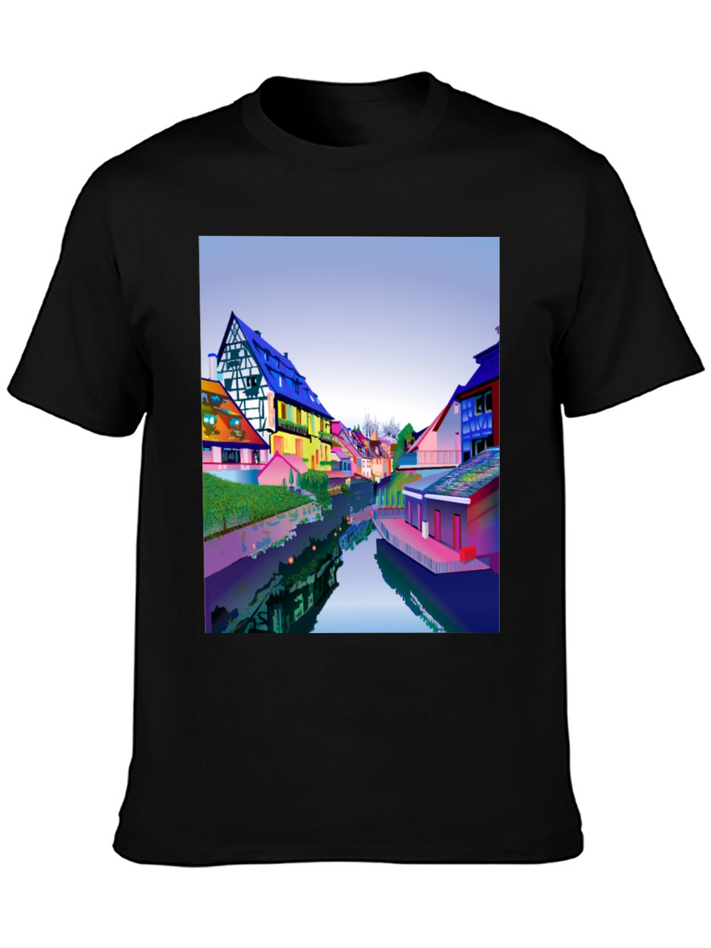 Colorful Townscape T-Shirt