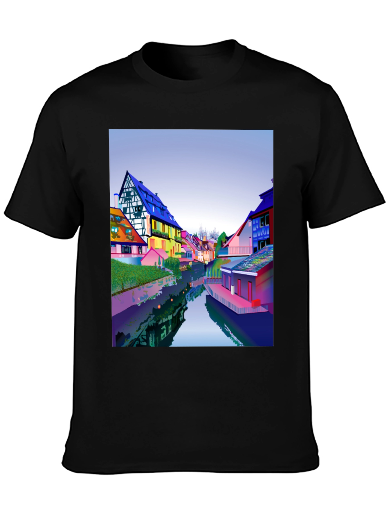 Colorful Townscape T-Shirt