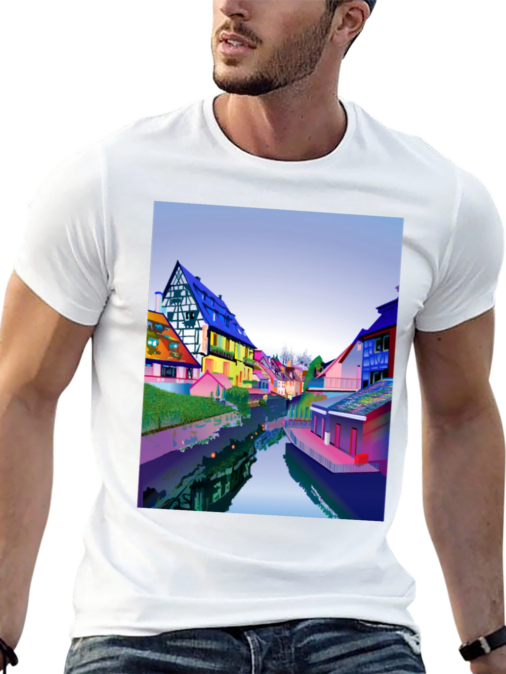 Colorful Townscape T-Shirt
