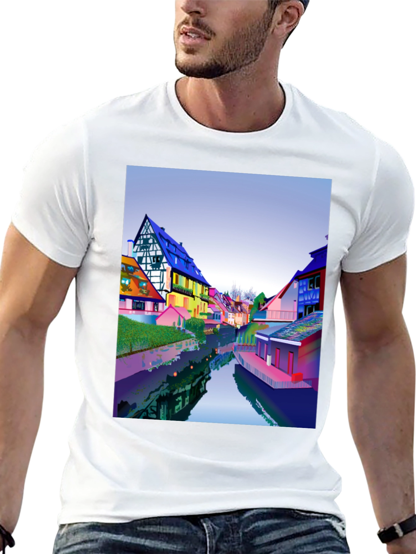 Colorful Townscape T-Shirt