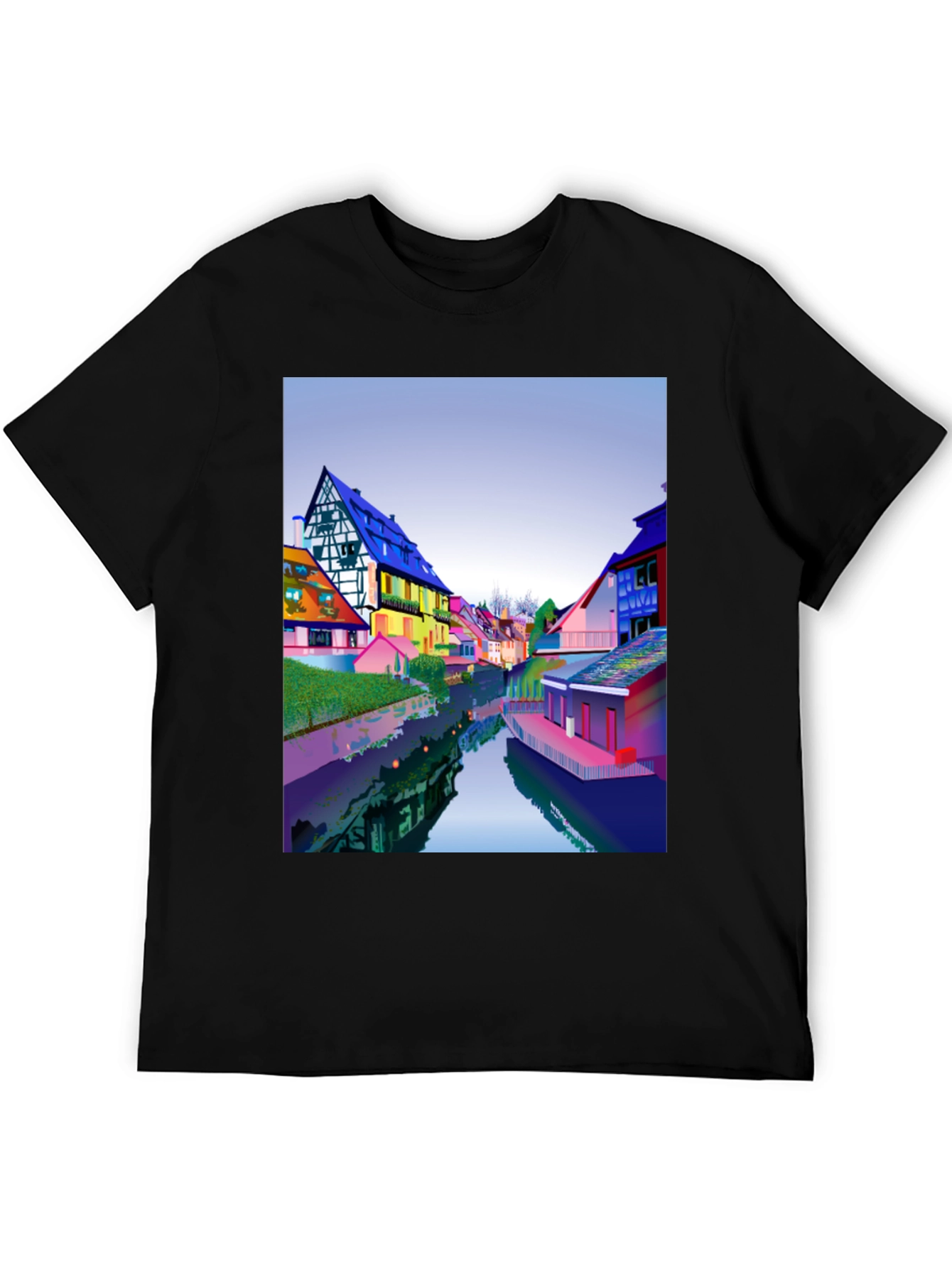 Colorful Townscape T-Shirt
