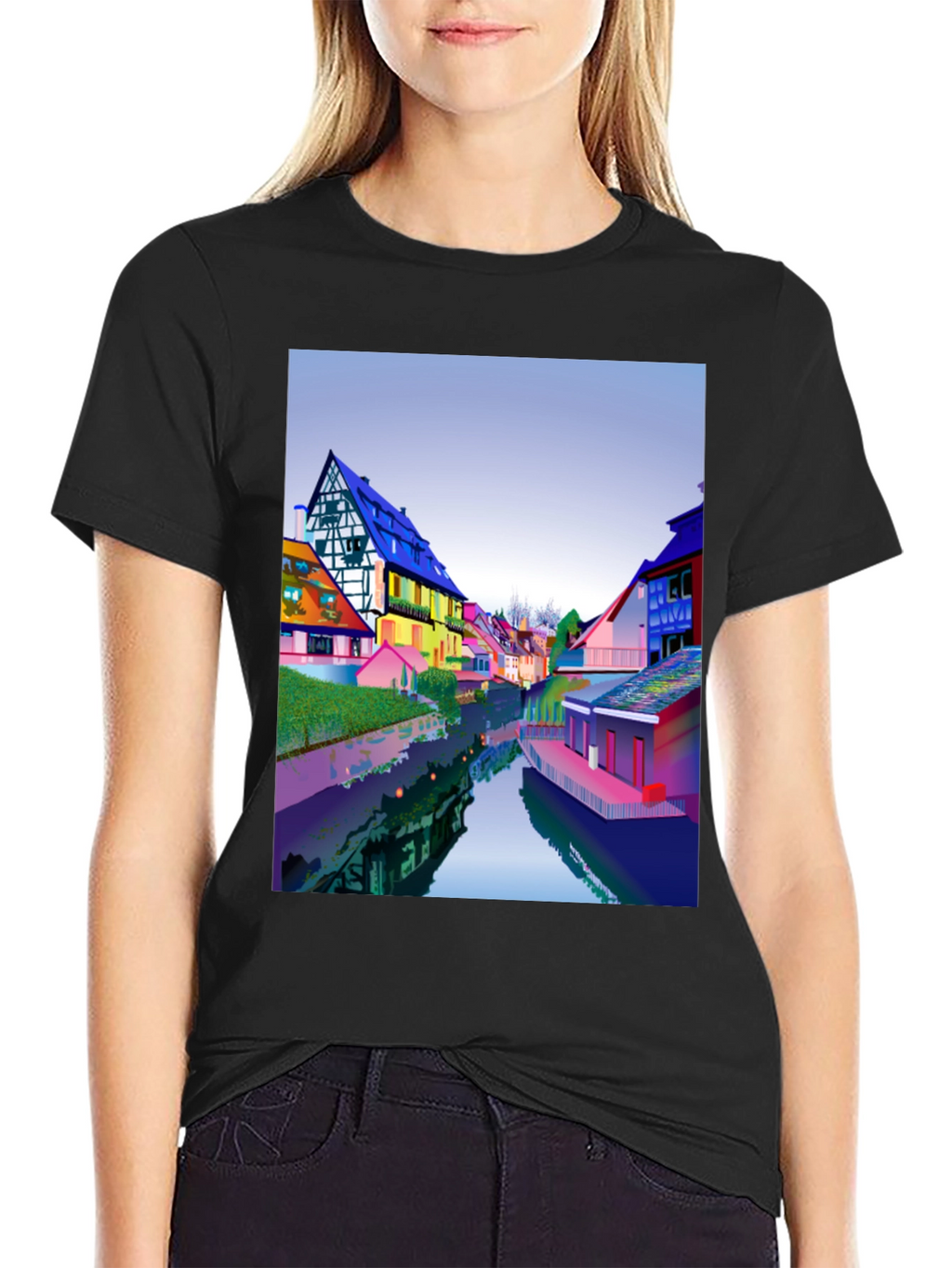 Colorful Townscape T-Shirt