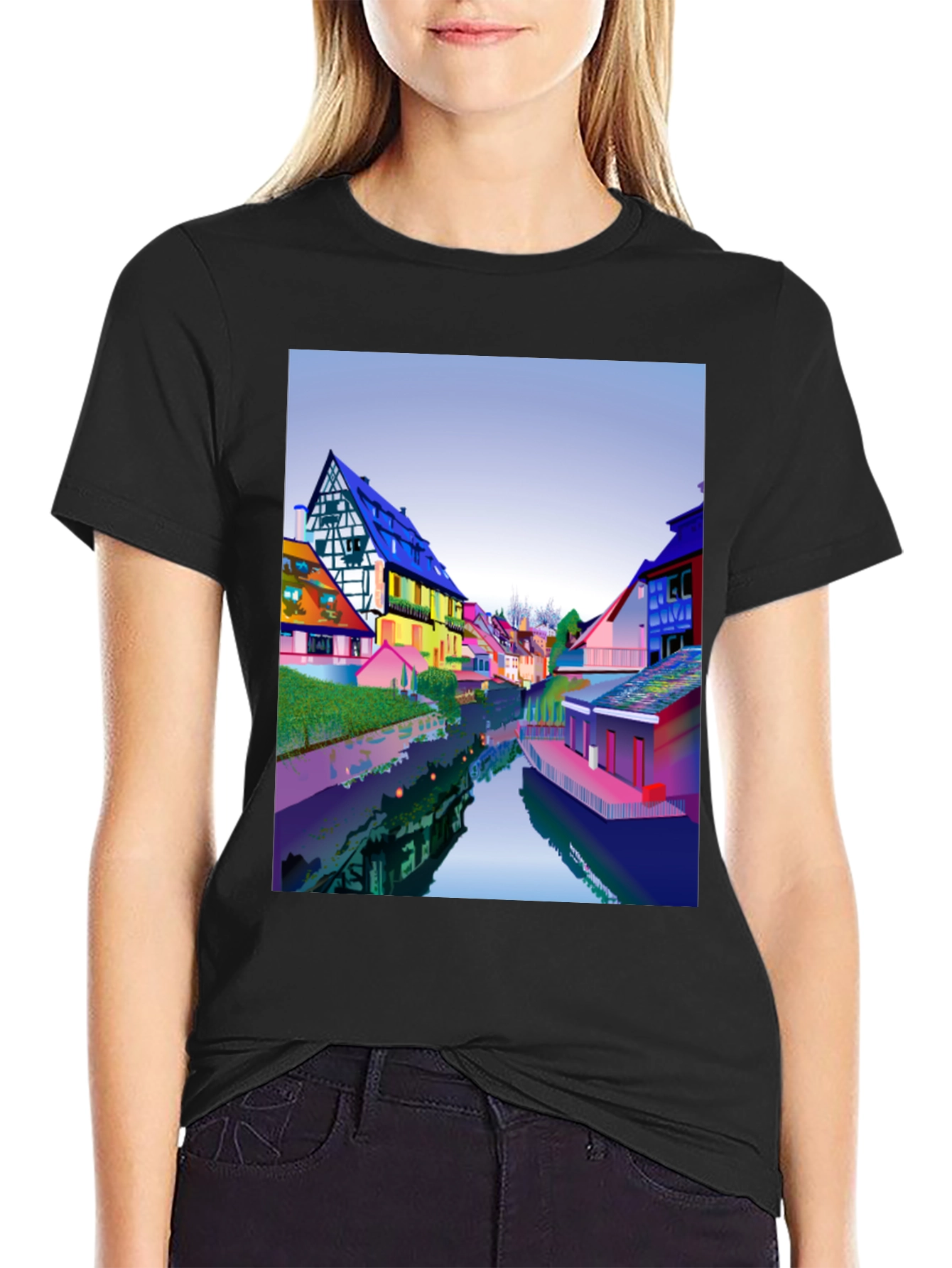 Colorful Townscape T-Shirt