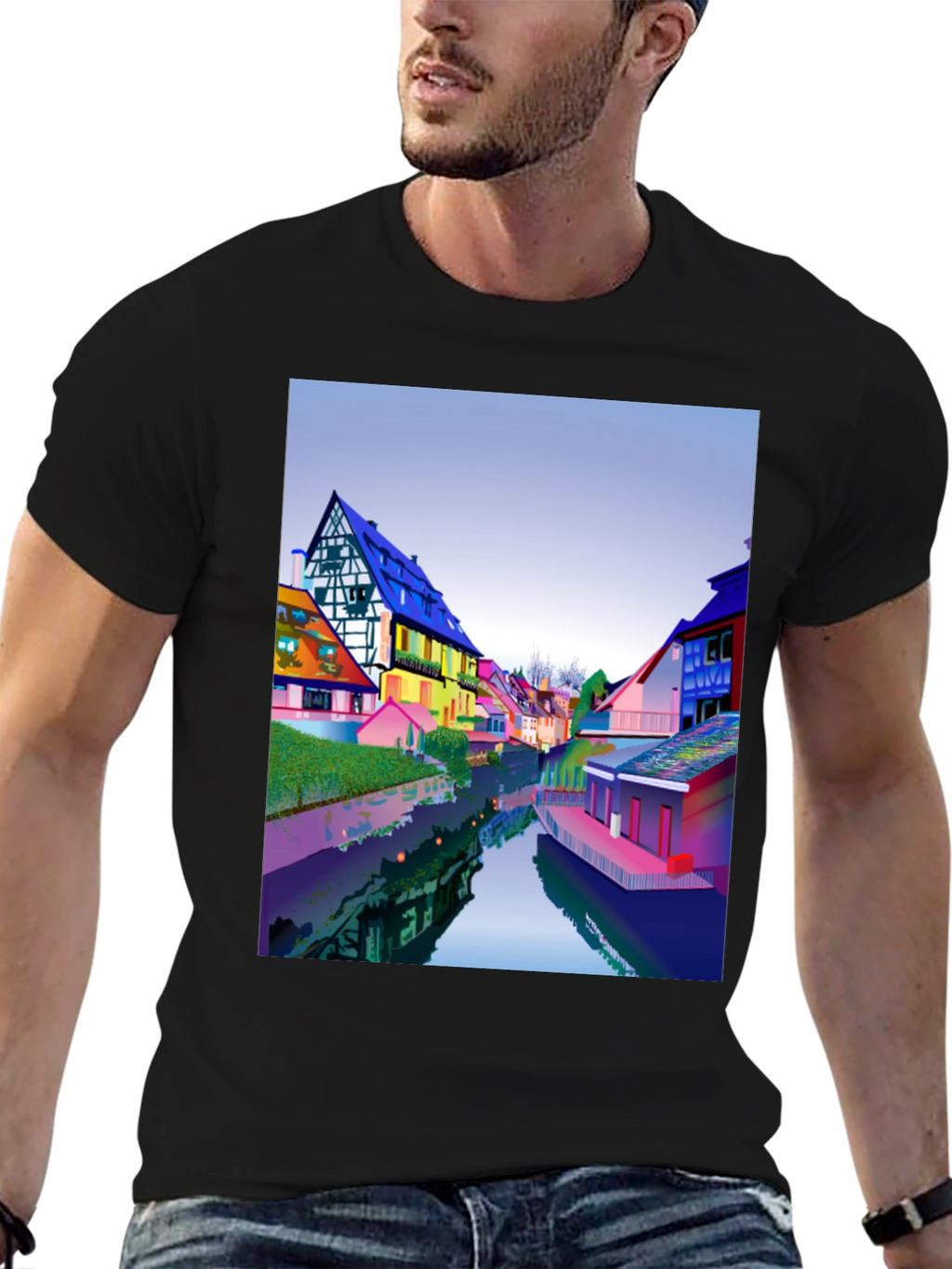 Colorful Townscape T-Shirt