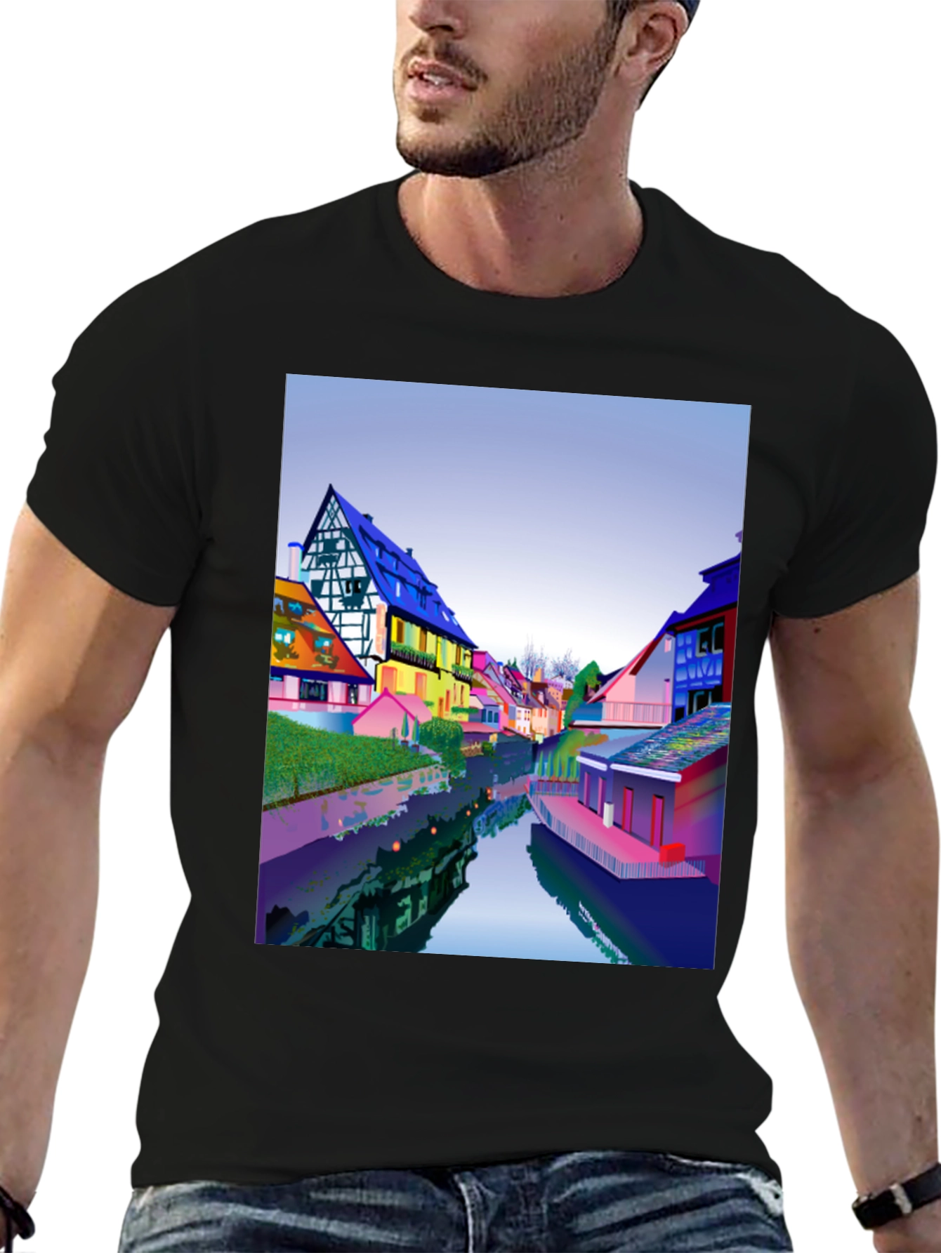 Colorful Townscape T-Shirt