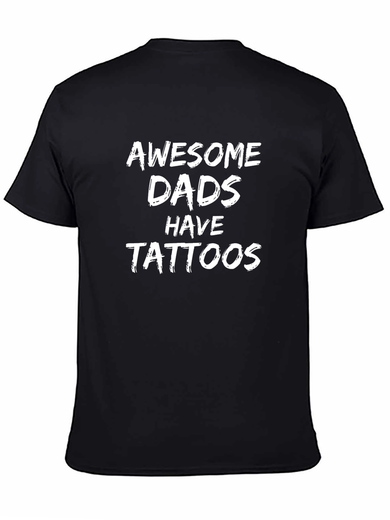 Awesome Dads Have Tattoos Black T-Shirt