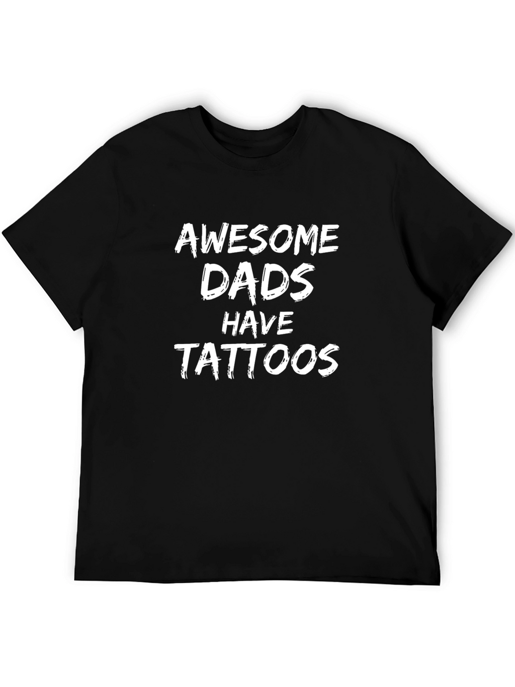 Awesome Dads Have Tattoos Black T-Shirt