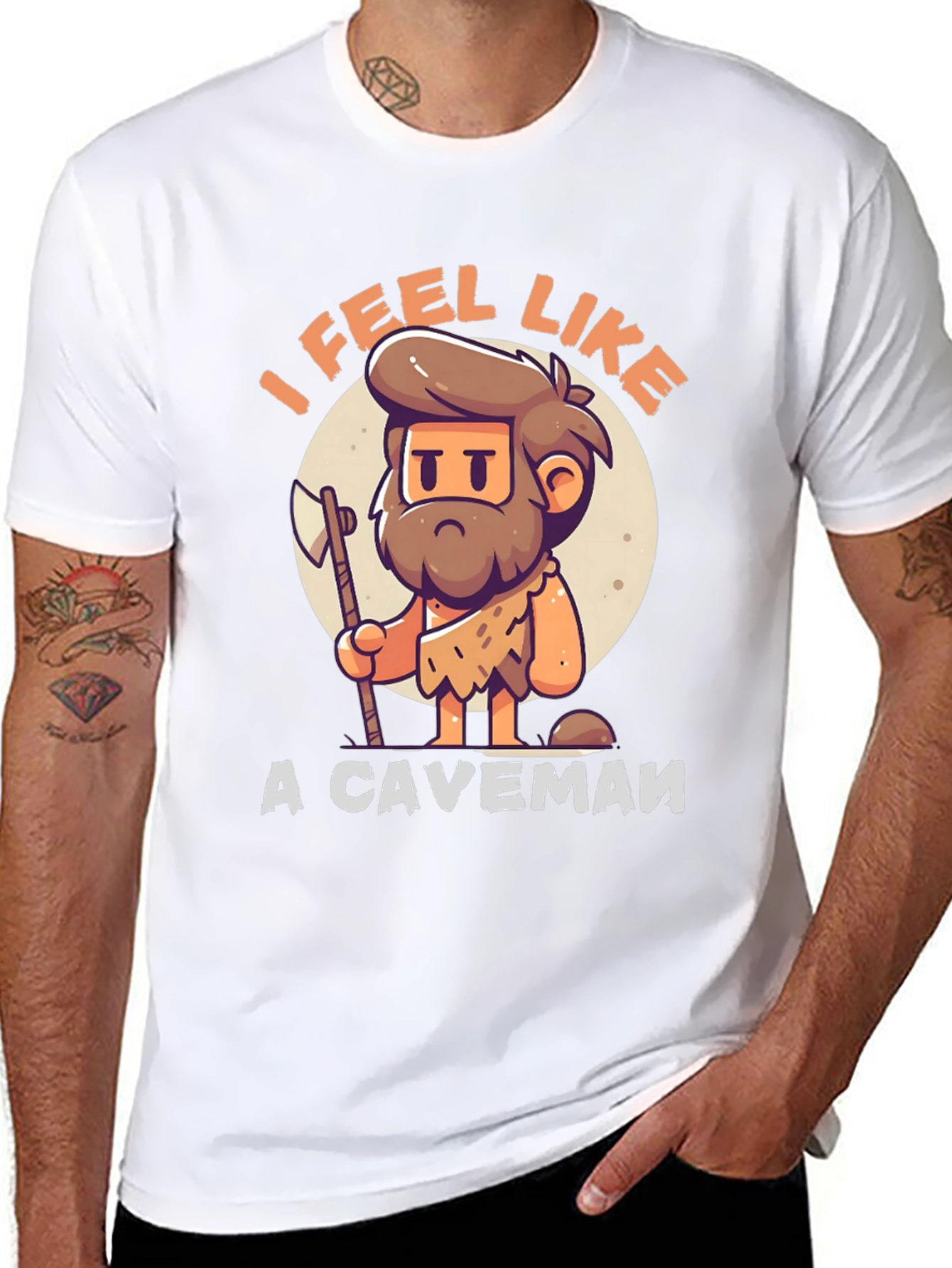 I Feel Like A Caveman T-Shirt - Funny Cartoon Tee