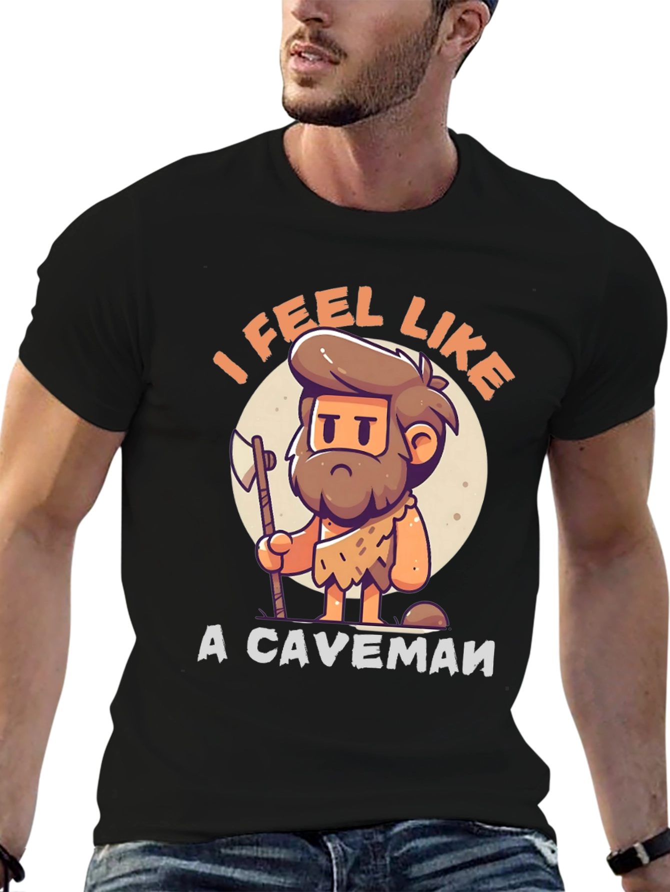 I Feel Like A Caveman T-Shirt - Funny Cartoon Tee