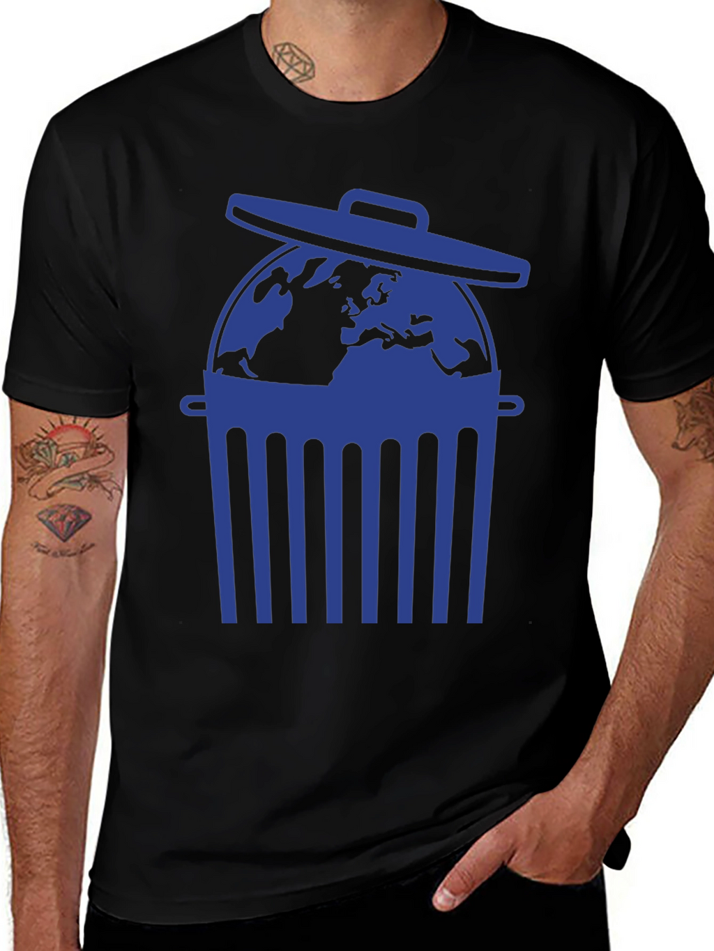 Earth in Trash Can Graphic Tee