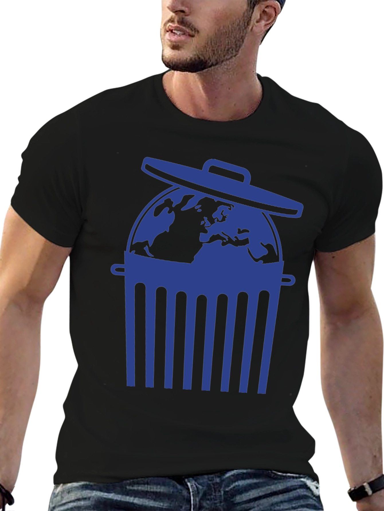 Earth in Trash Can Graphic Tee